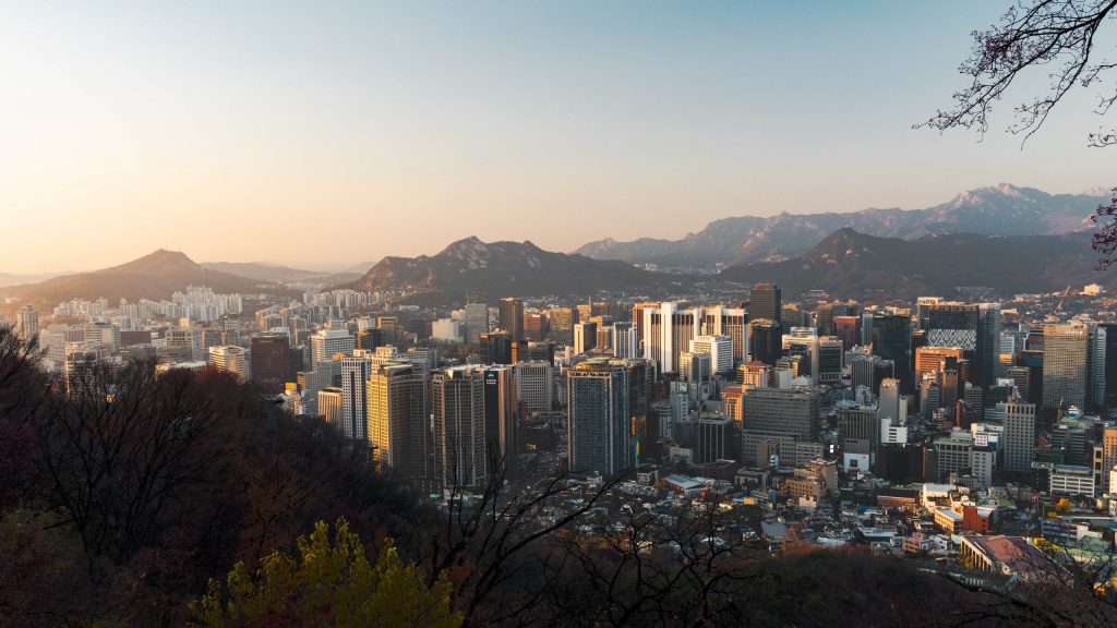Skyline of Seoul in South Korea