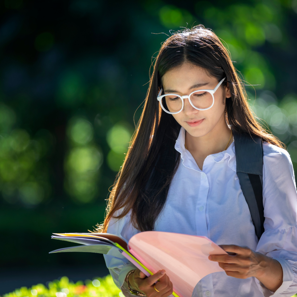 TEFL student studying