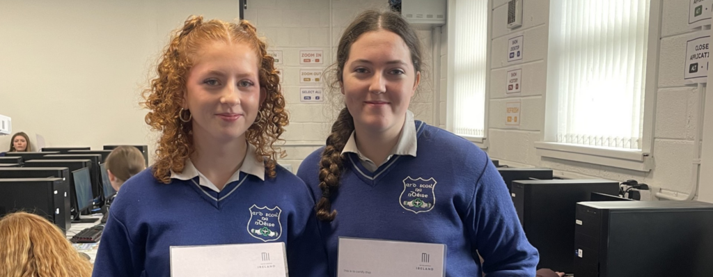 students completed the online tefl course transition year receiveing their certificates from TEFL.ie