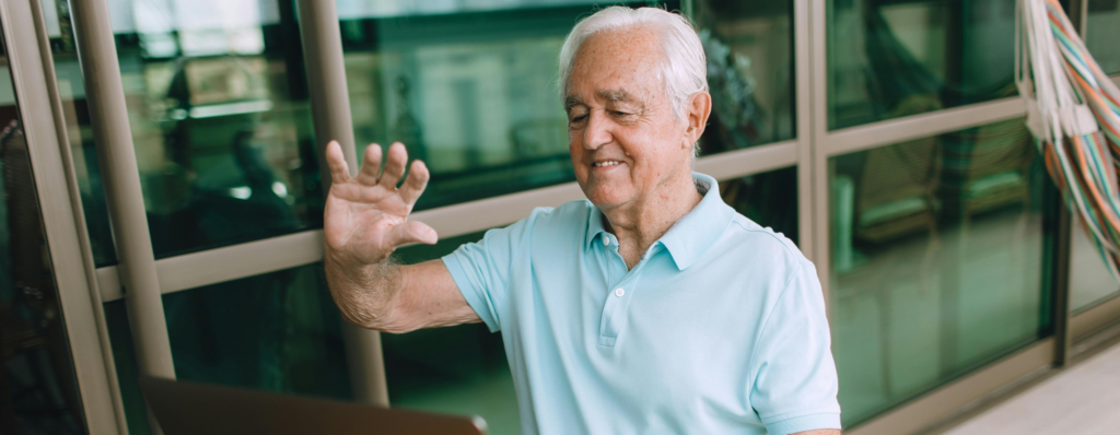TEFL for retirees in Ireland, elderly man after retirement teaching English online with tefl.ie