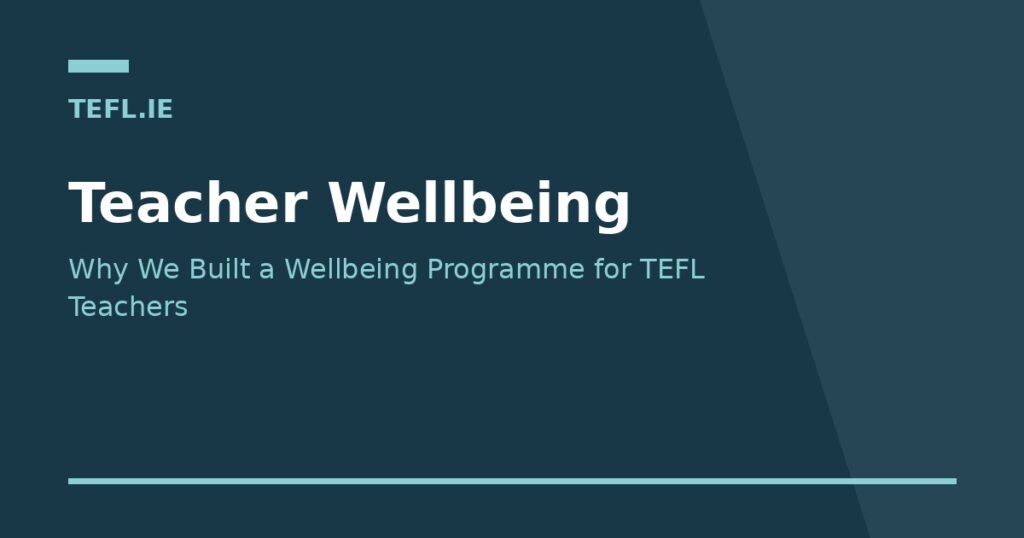 TEFL teacher practising Qigong outdoors as part of a teacher wellbeing programme