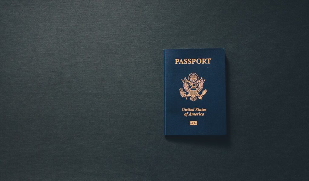 Irish passport ready for a Morocco work visa application by a TEFL teacher