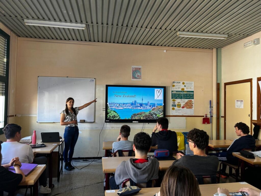TEFL Teacher Presenting in Classroom in Spain