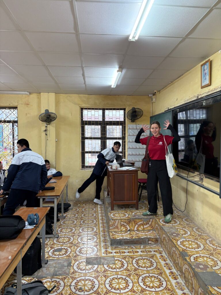 TEFL Teacher in the classroom in Vietnam, Volunteering in south east asia