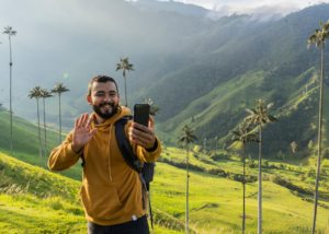 Travel influencer sharing TEFL teaching abroad opportunities on social media
