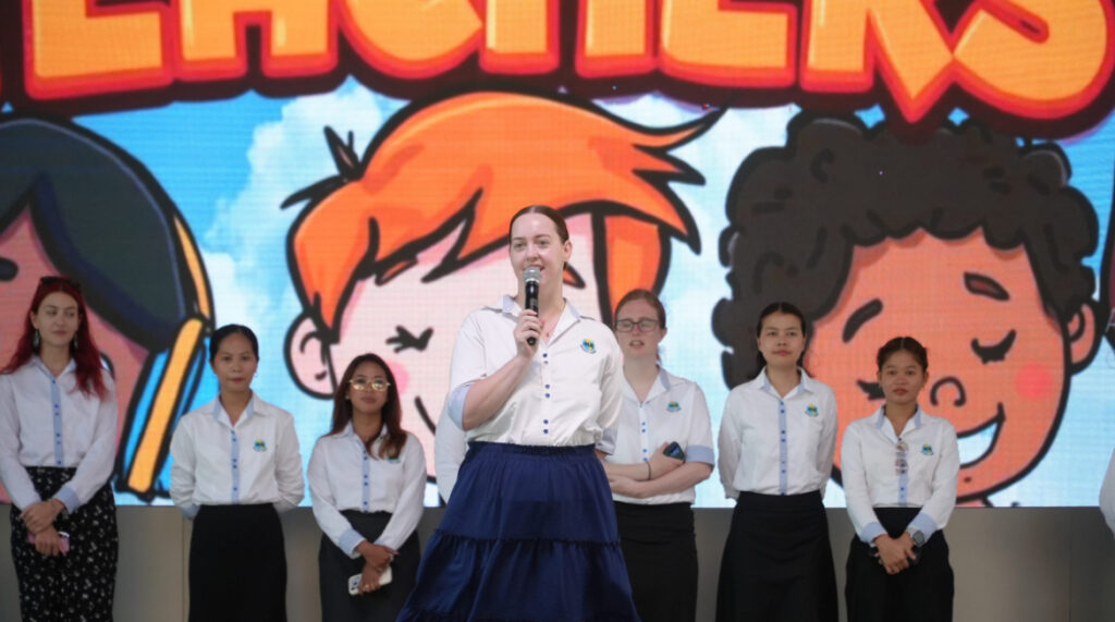 English teacher at her school in Thailand during a TEFL teaching placement abroad.