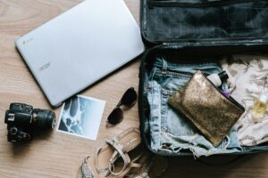 Suitcase packed for a career break to teach English abroad