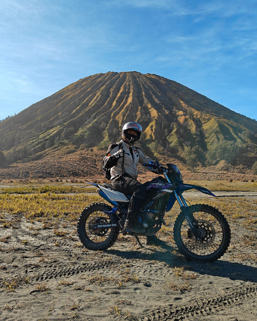 TEFL teacher travelling by motorcycle in Indonesia while living and teaching abroad in Asia