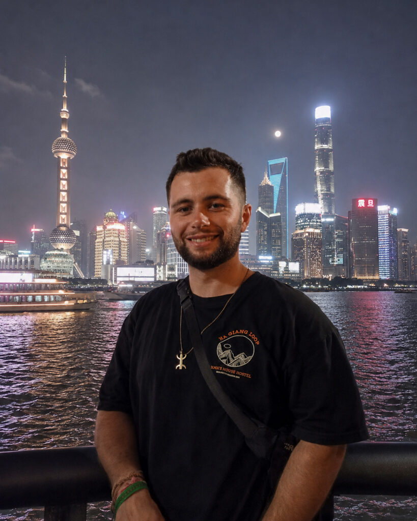 Jack Cleary in Shanghai, China while living and teaching English abroad