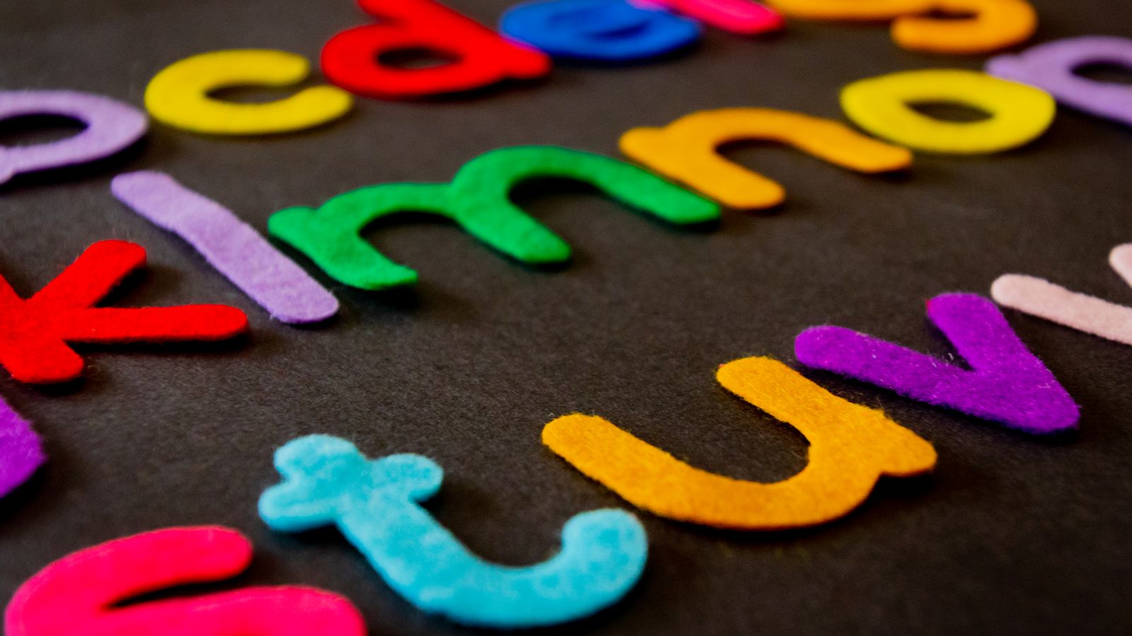 Colourful alphabet letters used in free TEFL resources worksheets for young learners